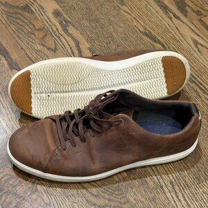 Cole Haan GrandOS Leather Sneaker Shoes Brown Mens 11 Casual Lace Up#C32600